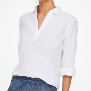 NWT Loft 100% linen pullover blouse